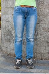 Leg Man Woman Casual Jeans Average Street photo references